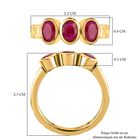 Afrikanischer Rubin (Fissure gefüllt) Ring, 925 Silber Gelbgold Vermeil (Größe 17.00) ca. 1.92 ct image number 6