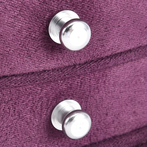 Samt-Schmuckkästchen mit Spiegel und 2 herausnehmbaren Schubladen, 14.5x12x10.5cm, violett image number 5