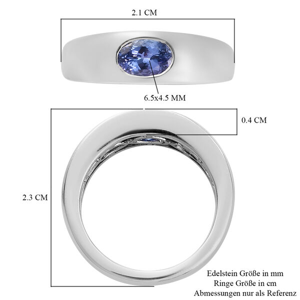Tansanit Ring 925 Silber Platin-&Uuml;berzug image number 7