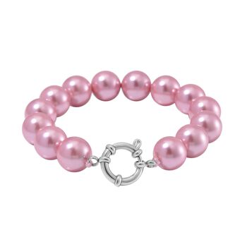 Rosa Muschelkernperle Armband
