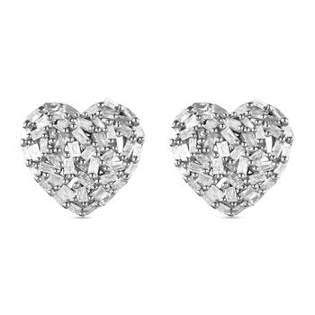 GP Amore Kollektion - Wei&szlig;e Diamant-Ohrringe, 925 Silber platiniert ca. 0.50 ct