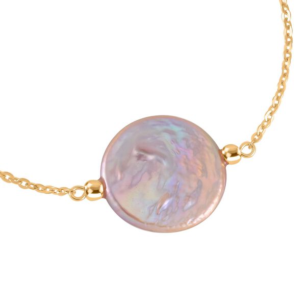 19-21mm lila Keshi Perlen-Armband, 18+4cm - 19 ct. image number 3