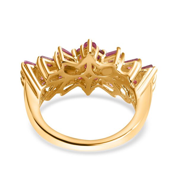 AA Afrikanischer Rubin-Ring, 925 Silber 750 Gelbgold Vermeil - 1,87 ct. image number 8