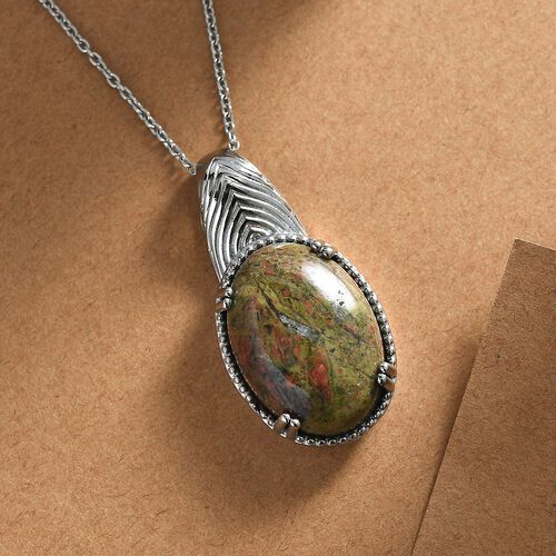 Unakit Anhänger mit 45cm Kette - 31,31 ct. image number 1
