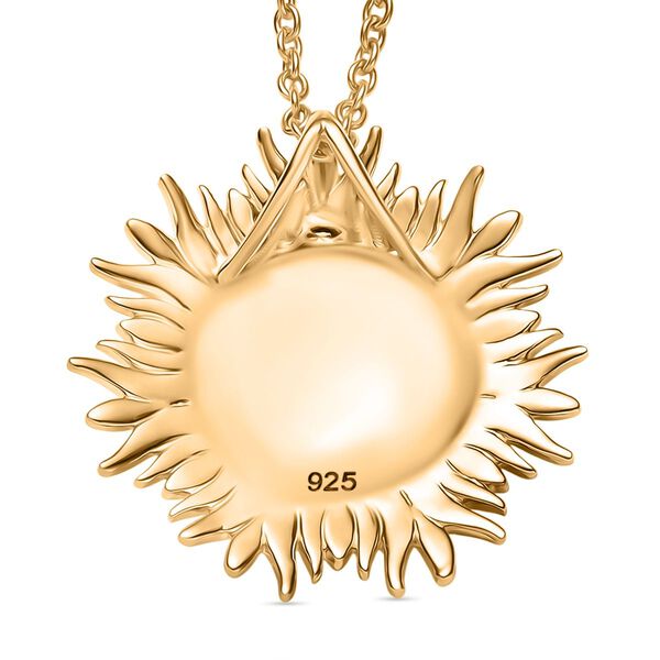 Sonne und Mond Anhänger mit Kette, 925 Silber, vergoldet, ca. 6,26g image number 5