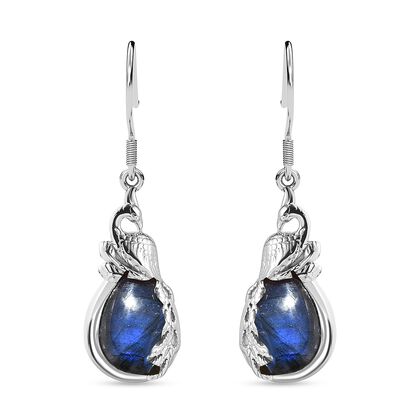 AAA Labradorit Ohrringe 925 Silber rhodiniert ca. 12.30 ct