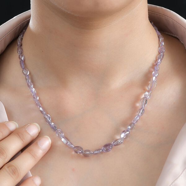 Rosa Amethyst Halskette, 45 cm - 85 ct. image number 3