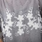 T-Shirt mit Blumen-Stickerei, Grau, Einheitsgröße  image number 3