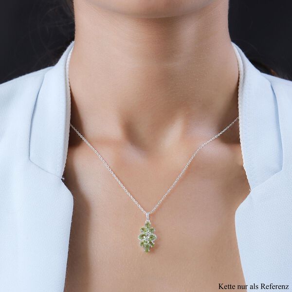 Peridot Anh&auml;nger 925 Silber ca. 1,98 ct image number 2