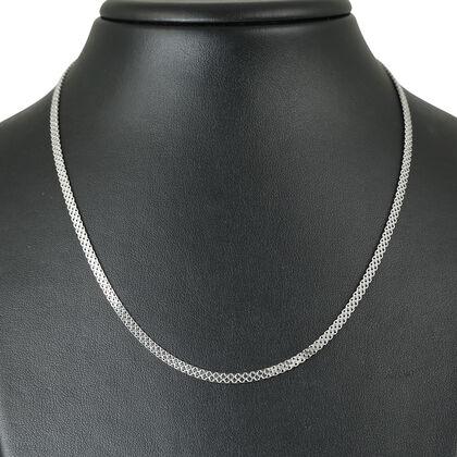 BISMARK 3 LINES 925 Silber rhodiniert Halskette ca. 50 cm ca. 5,05g