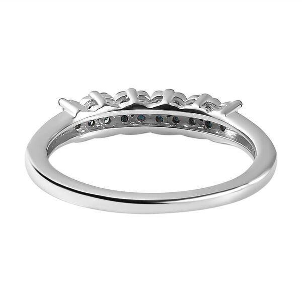 Blauer Diamant-Ring, 925 Silber platiniert (Gr&ouml;&szlig;e 16.00) ca. 0,25 ct image number 6