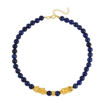 Lapislazuli Halskette ca. 45 cm Std Gelb ca. 250.00 ct