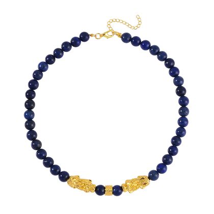 Lapislazuli Halskette ca. 45 cm Std Gelb ca. 250.00 ct