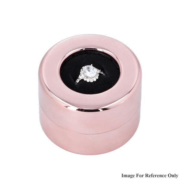 Drehbarer und Abnehmbarer Schmuckkasten, Gr&ouml;&szlig;e 6x4 cm, Ros&eacute;gold image number 1