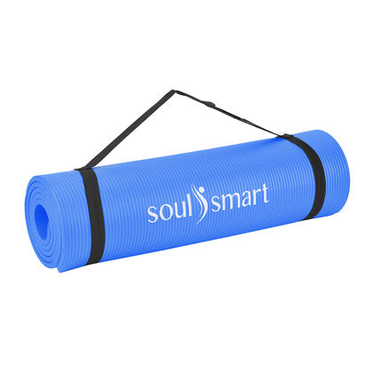 SOUL SMART - NBR Yoga Matte mit Riemen, Blau