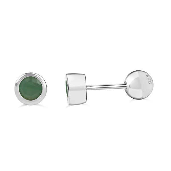 Kagem sambische Smaragd Ohrringe, 925 Silber rhodiniert - 0,51 ct. image number 0