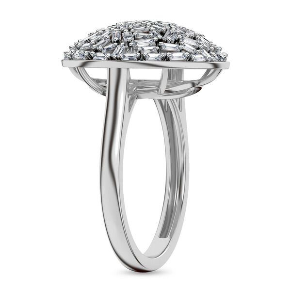 LUXURIANT SI-GH SGL zertifizierter Labor Diamant Ring, 925 Silber rhodiniert - 1 ct. image number 4