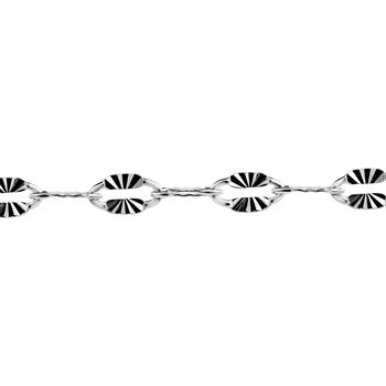 Italienische Diamantschliff Anker Armband, 925 Silber,ca. 19 cm