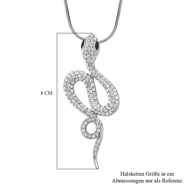 Schwarzer und wei&szlig;er Kristall-Anh&auml;nger mit Kette - 54 ct. image number 5