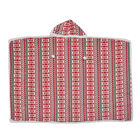 Hoodie-Decke mit Sherpa-Futter, volkstümliches Muster, Größe 150x200 cm, Rot image number 1