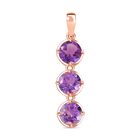 AA Rose De France Amethyst Anhänger 925 Silber rosévergoldet ca. 3.57 ct