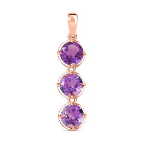 AA Rose De France Amethyst Anhänger 925 Silber rosévergoldet ca. 3.57 ct AA Rose De France Amethyst Anhänger 925 Silber rosévergoldet ca. 3.57 ct