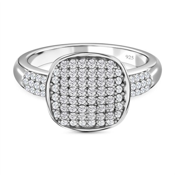 Weißer Diamant Ring, 925 Silber platiniert (Größe 16.00) ca. 0.50 ct image number 0