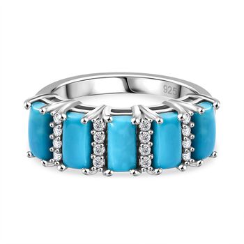 AA Sleeping Beauty T&uuml;rkis und Zirkon Ring - 2,31 ct.