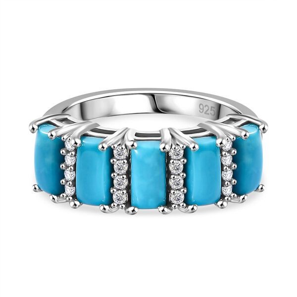 AA Sleeping Beauty T&uuml;rkis und Zirkon Ring - 2,31 ct.