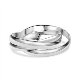 Royal Bali Kollektion- Wickelring Trio in rhodiniertem 925 Silber