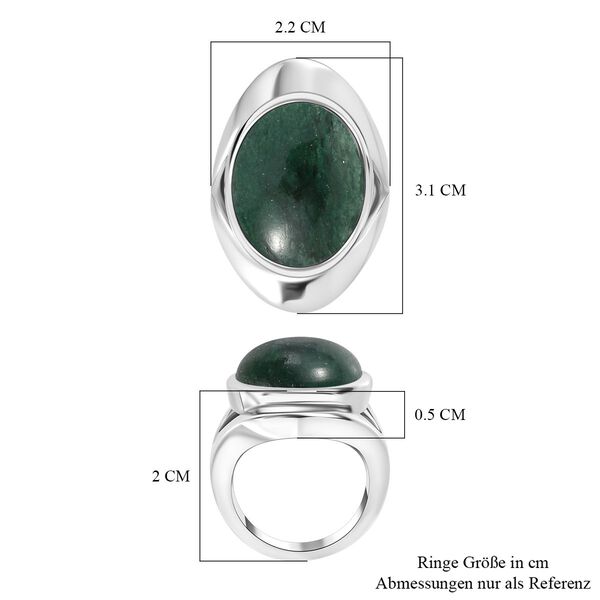Gr&uuml;ner Aventurin-Ring - 33,63 ct. image number 7