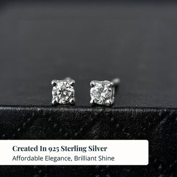 LUXURIANT DIAMOND - Lab Grown Diamant SI-G Ohrringe 925 Silber Rhodiniert ca. 0,25 ct.