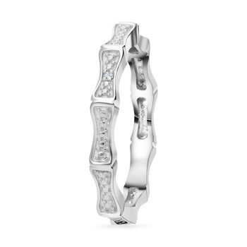 Wei&szlig;er Diamant Ring, 925 Silber Gelbgold Vermeil, (Gr&ouml;&szlig;e 21.00)