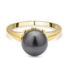 Tahiti-Zuchtperlen-Ring, 925 Silber vergoldet image number 0