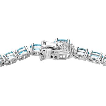 D'Joy Blauer Zirkon Armband ca. 20 cm 925 Silber rhodiniert ca. 25,79 ct.