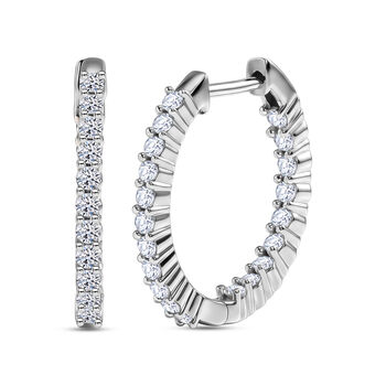 LUXURIANT DIAMOND - Lab Grown Diamant SI-GH Ohrringe 925 Silber Rhodiniert ca. 0,96 ct.