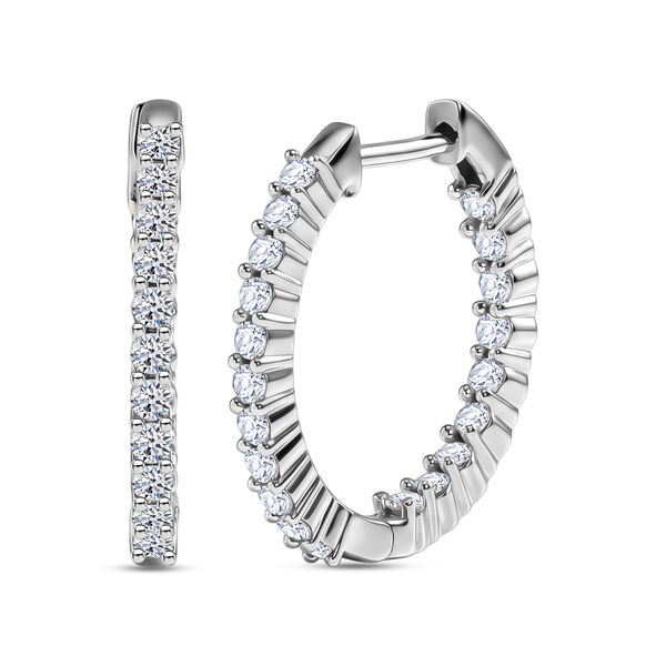 LUXURIANT DIAMOND - Lab Grown Diamant SI-GH Ohrringe 925 Silber Rhodiniert ca. 0,96 ct.