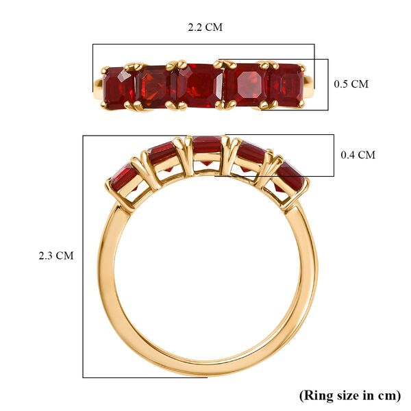 AAAA Mexikanischer Kirschfeuer-Opal Ring in 375 Gold - 1 ct. image number 6