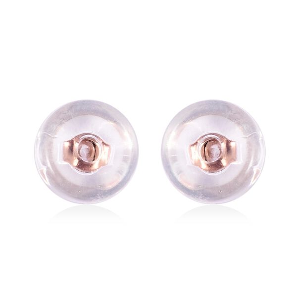 9 Paar Ohrstopper Set Rund, 925 Silber Kern mit Silikon, rhodiniert vergoldet rosévergoldet image number 1