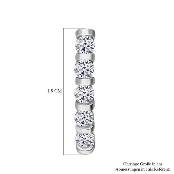 LUXURIANT SI-GH Labor Diamant Ohrringe, 925 Silber rhodiniert - 0,30 ct. image number 4