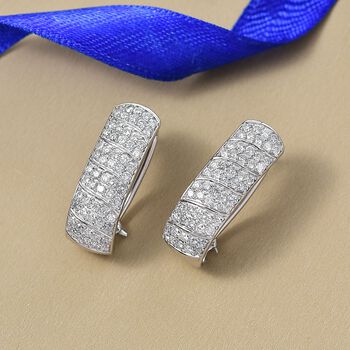 LUXURIANT SGL zertifizierte SI-GH Labor Diamant Ohrringe, 925 Silber rhodiniert - 2 ct.