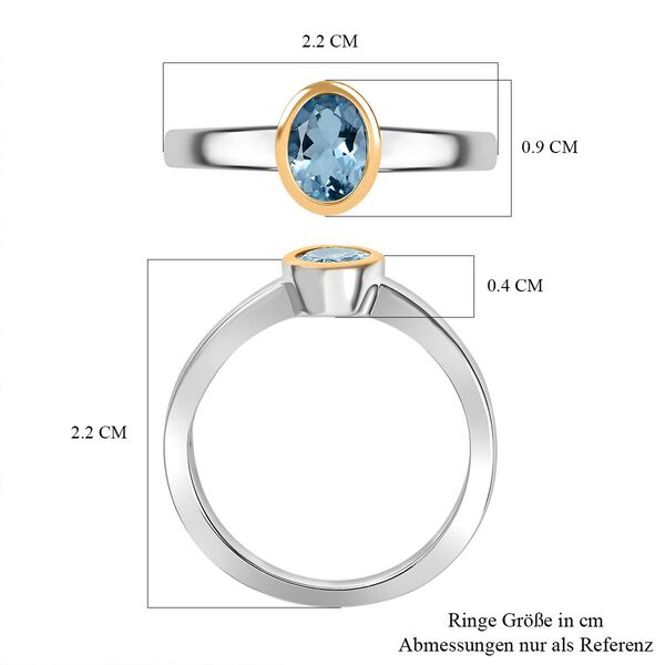 AAA Santamaria Aquamarin Ring 925 Silber rhodiniert (Gr&ouml;&szlig;e 18.00) ca. 0,73 ct image number 7