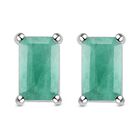 Socoto Smaragd-Ohrringe, 925 Silber platiniert ca. 0,55 ct