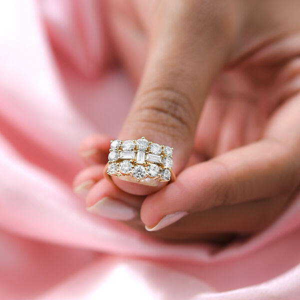 LUXORO klassischer SGL zertifizierter I1 GH Diamant-Boot-Ring in 585 Weißgold - 1 ct. image number 8