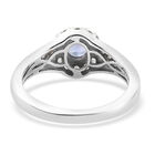 Tansanit und Zirkon Ring 925 Silber platiniert  ca. 0,92 ct image number 5