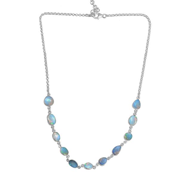 Nat&uuml;rliche, &auml;thiopische Welo Opal-Halskette, 45 cm - 3,34 ct. image number 5