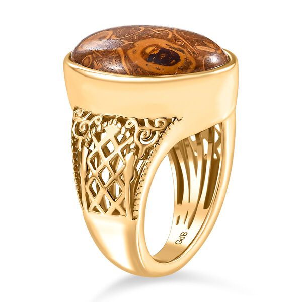 Skript Stein Ring Messing (Größe 16.00) ca. 10,46 ct image number 5