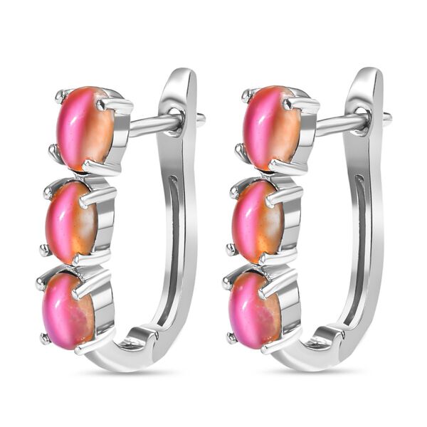 Flamingo Mondstein Ohrringe - 3,24 ct. image number 4