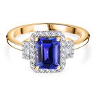 AA Tansanit and Diamant ring- 2,07 ct. image number 0