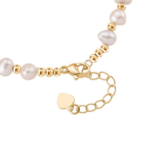 Mehrfarbige S&uuml;&szlig;wasser Perle (4-5 mm), Zirkonia Armband ca. 19cm + 5cm Extender, Nickelfreies Messing Ros&eacute;gold Vermeil image number 5